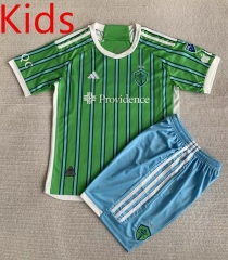 2024-2025 Seattle Sounders Home Green Kids/Youth Soccer Uniform-AY