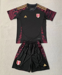 2024-25 Peru Away Black Soccer Uniform-AY