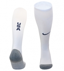2024-2025 USA Home White Thailand Soccer Socks-4539