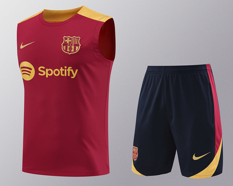 2024-25 Barcelona Red Thailand Soccer Vest Uniform-418