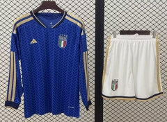 2026-27 World Cup Italy Home Blue LS Soccer Uniform-709