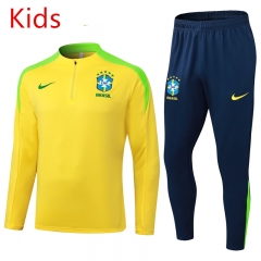 2026-27 Brazil Yellow Kids/Youth Soccer Tracksuit-0199