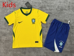 2026-27 Brazil Home Yellow Kids/Youth Soccer Uniform-4506