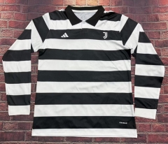 (S-4XL)2026-27 Juventus 4th Away  Black&White Thailand LS Soccer Jersey AAA-7209