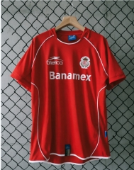 (S-3XL) Retro Version 2005-2006 Deportivo Toluca FC Home Red Thailand Soccer Jersey AAA-2851