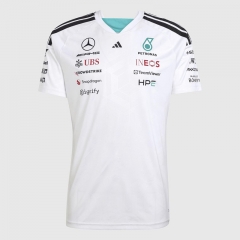 (S-5XL) 2026 Mercedes White Formula One Racing Suit