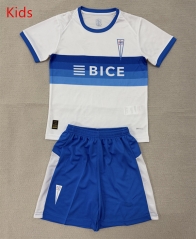 2026-27 CD Universidad Católica Home White& Blue Kids/Youth Soccer Uniform-AY